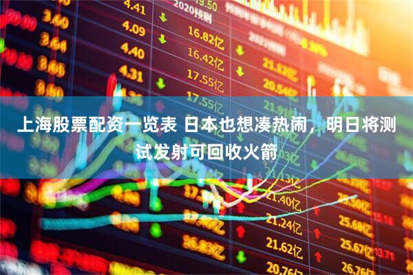 上海股票配资一览表 日本也想凑热闹，明日将测试发射可回收火箭