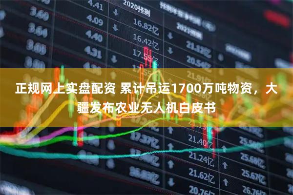 正规网上实盘配资 累计吊运1700万吨物资，大疆发布农业无人机白皮书
